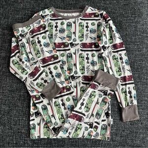 Fletch Boys Bamboo Later Skater Pajama Set Size 9/10